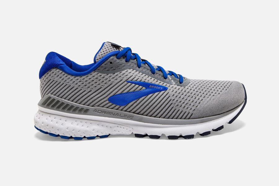 Brooks Adrenaline GTS 20 Mens Australia - Road Running Shoes - Grey/Blue/Navy (051-EUNSJ)